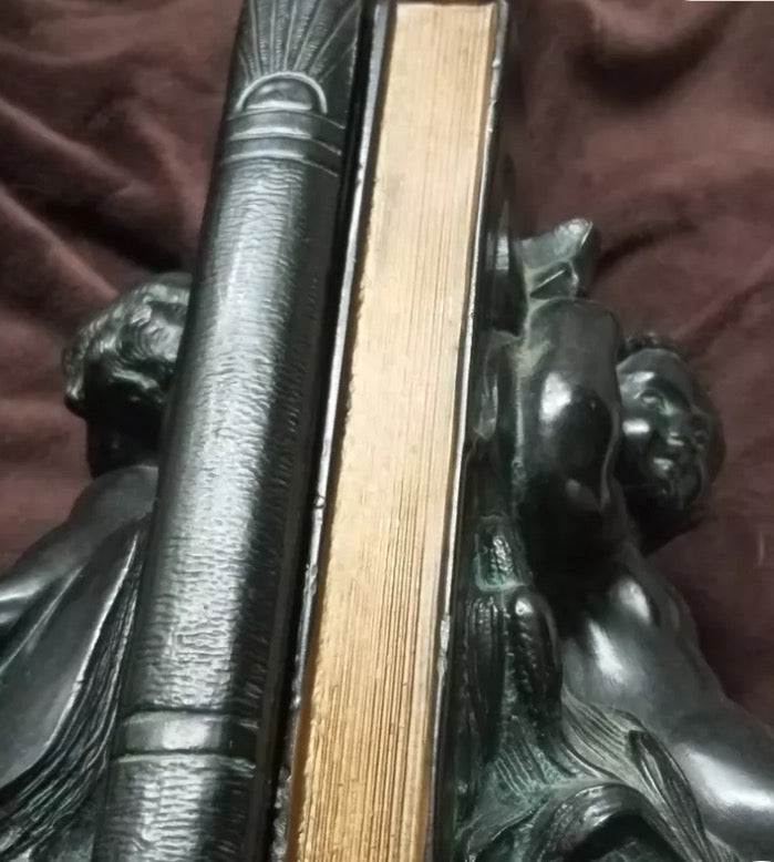 Pair of 1920s Bronze Ronson “Fairy” Art Nouveau Bookends