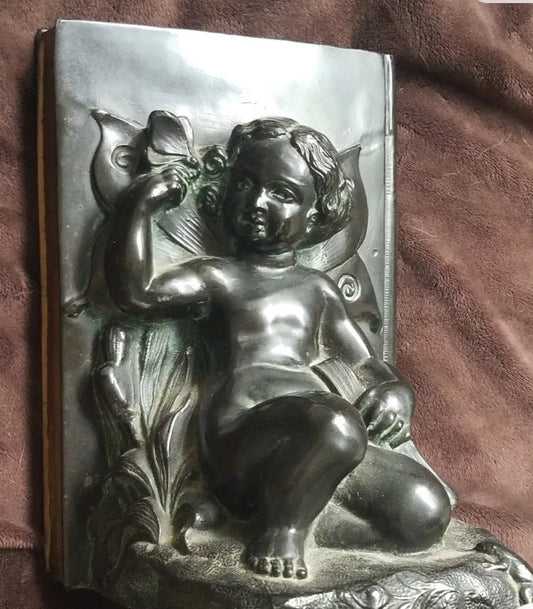 Pair of 1920s Bronze Ronson “Fairy” Art Nouveau Bookends