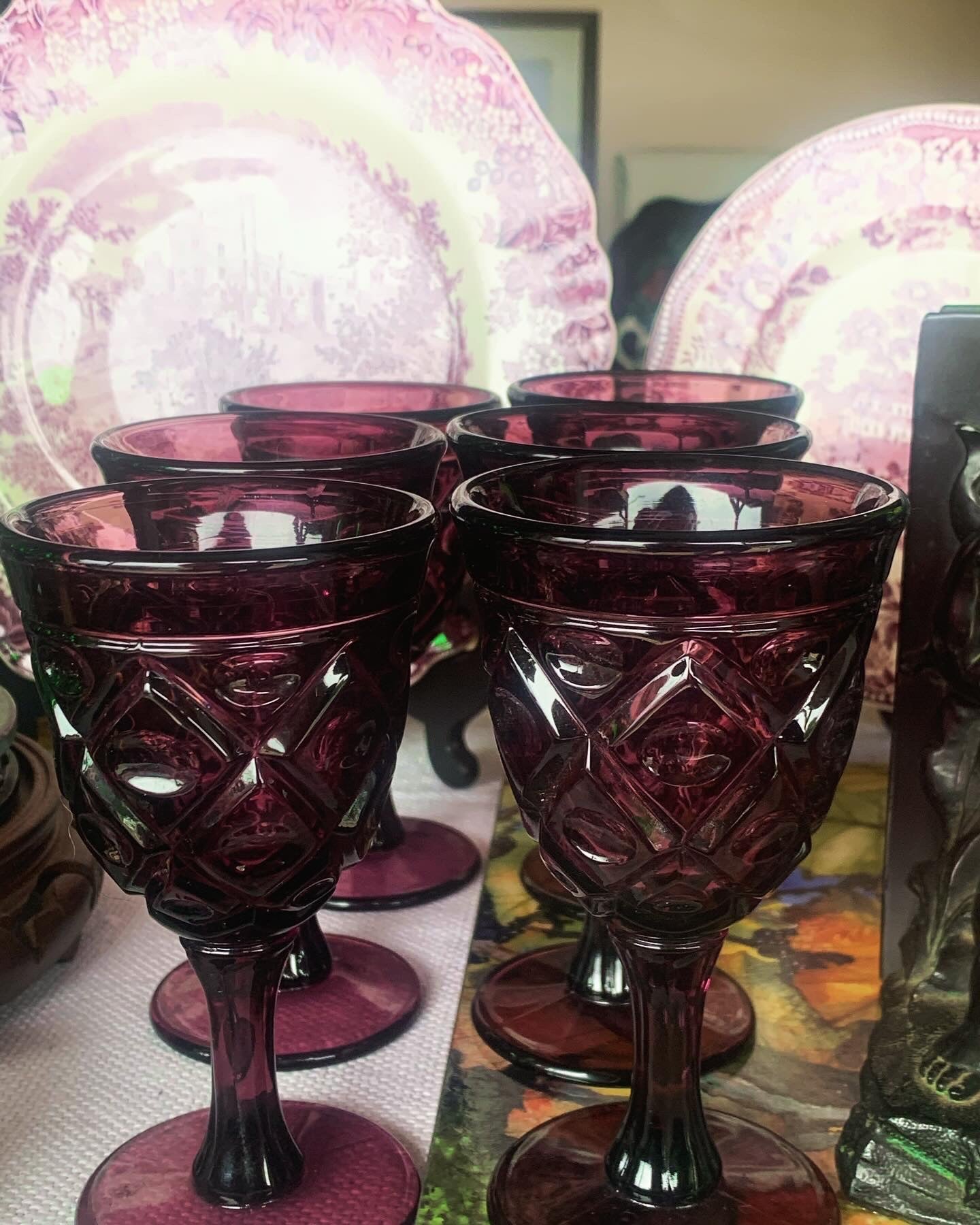 Amethyst wine glasses